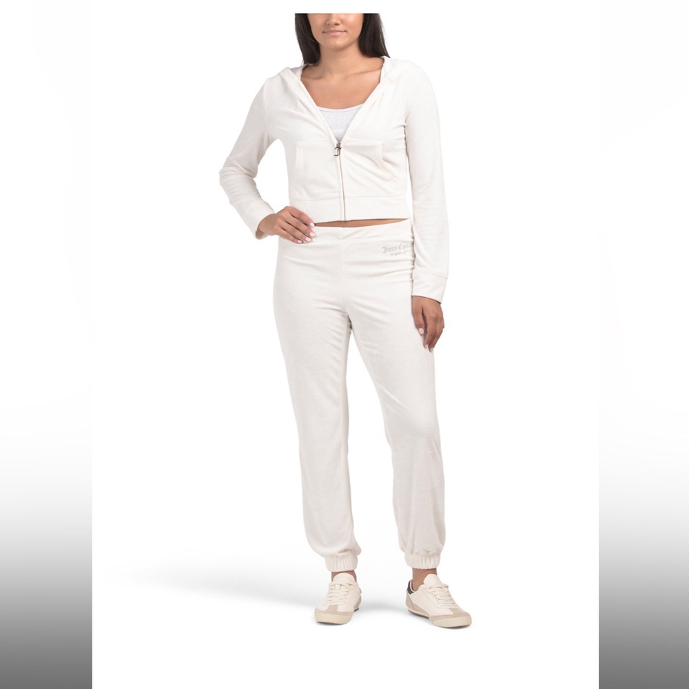 JUICY COUTURE JUICY TERRY SWEAT SUIT OYSTER NWT L